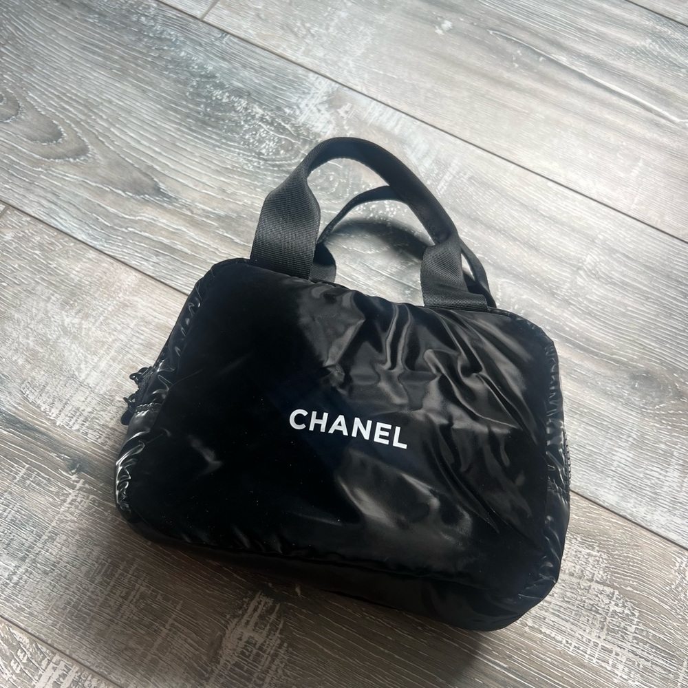 Chanel Beauty Black Cosmetic Bag